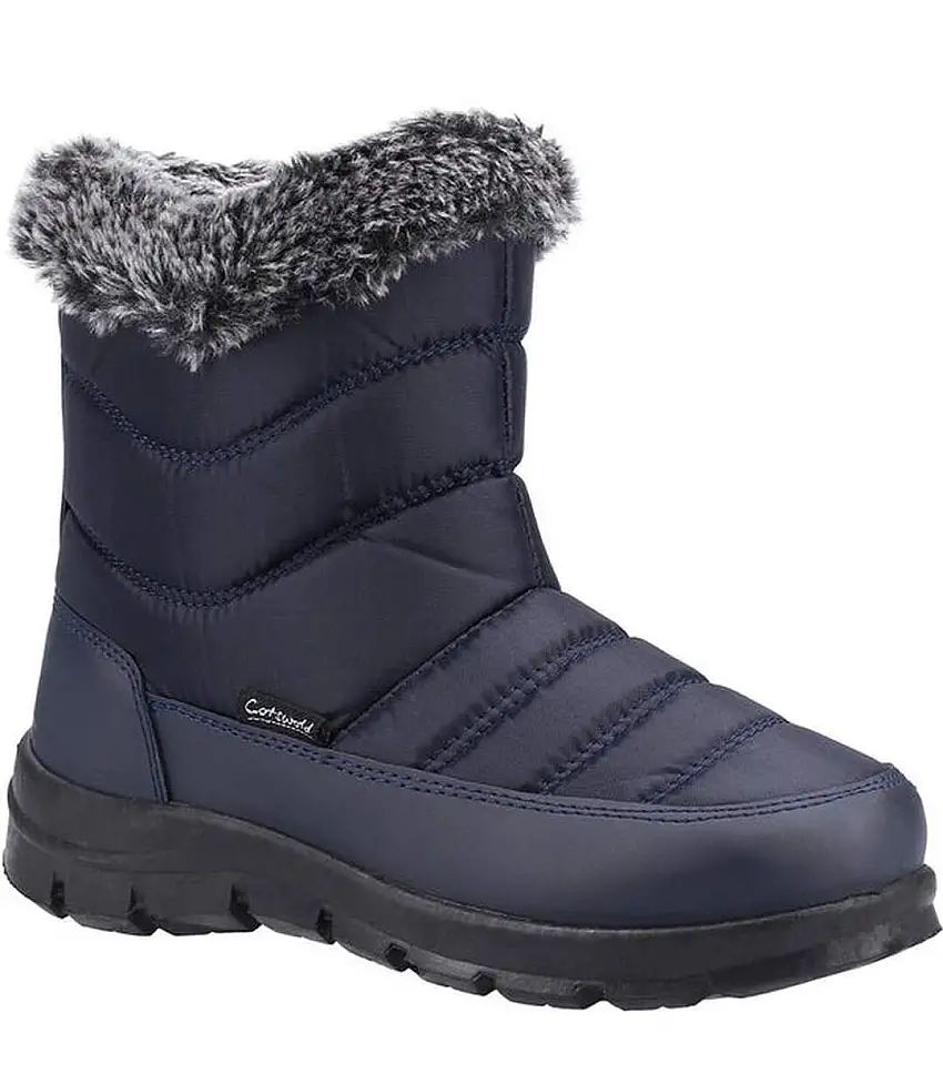 Womens/ladies Longleat Wellington Boots Navy Cotswold
