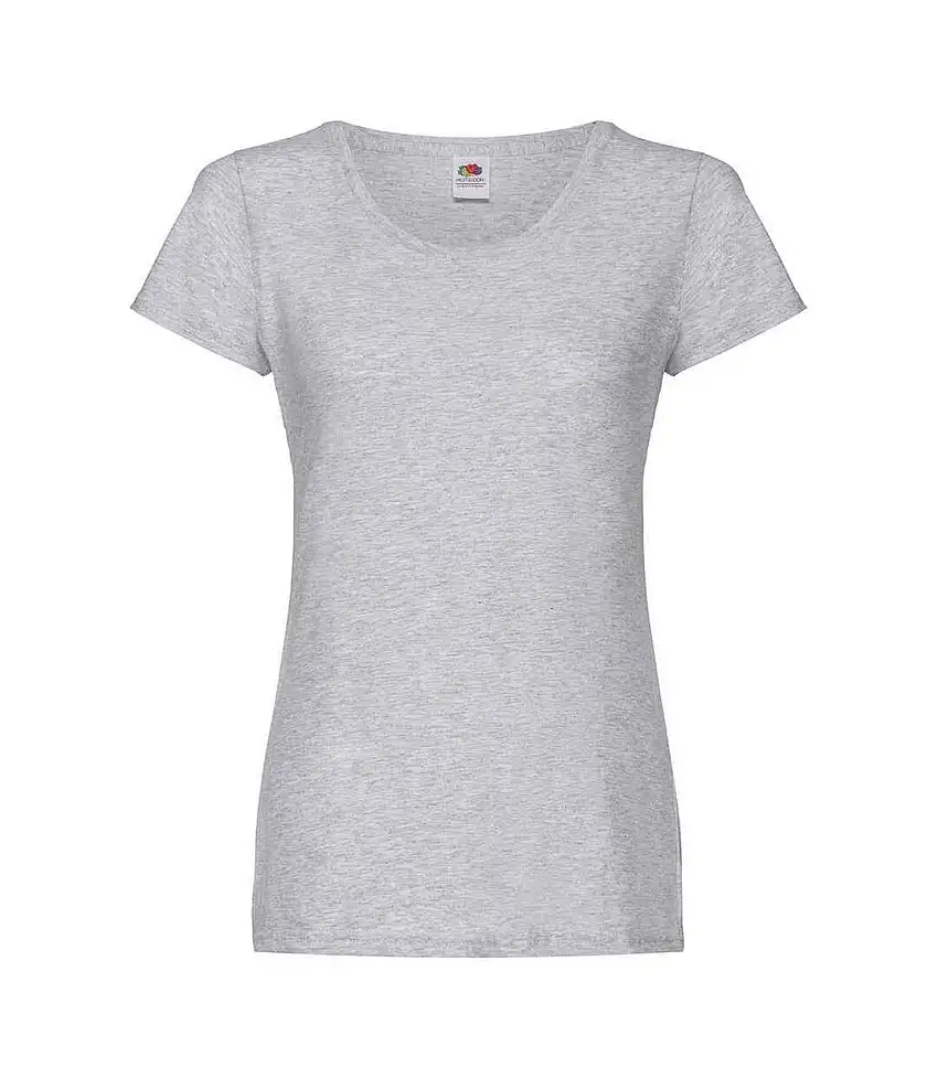 Womens/ladies Original Heather Lady Fit T-shirt Heather Grey Fruit Of The Loom