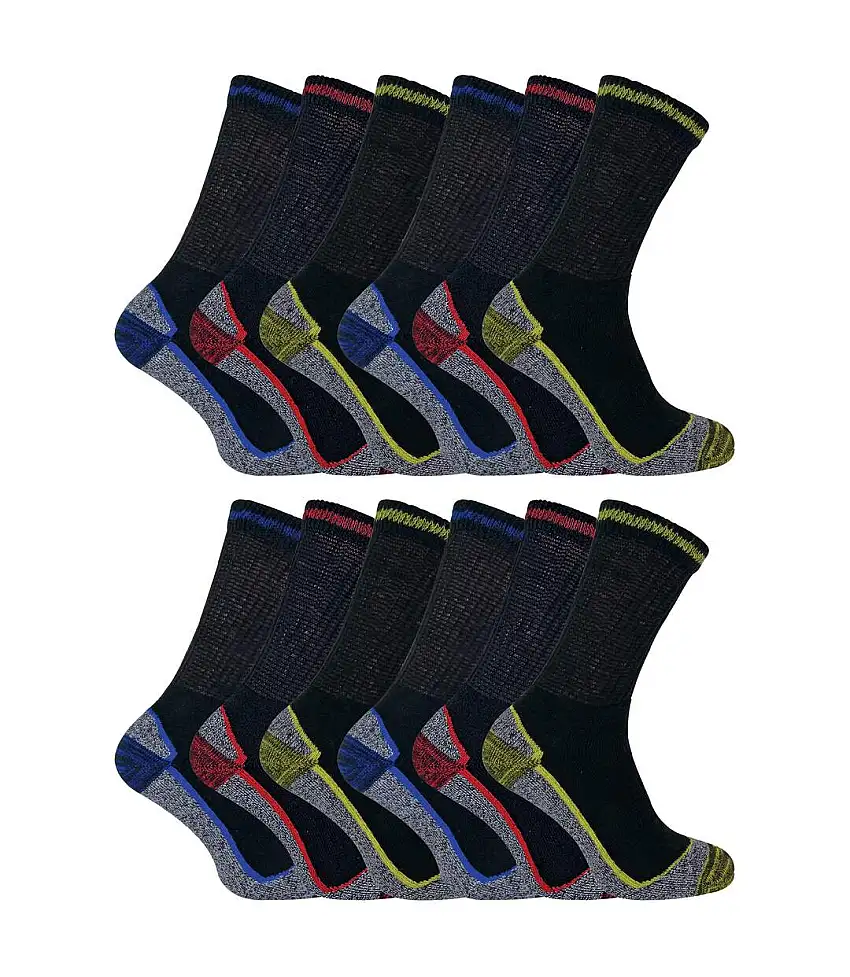 12 Pairs Unisex Soft Breathable Bamboo Work Socks