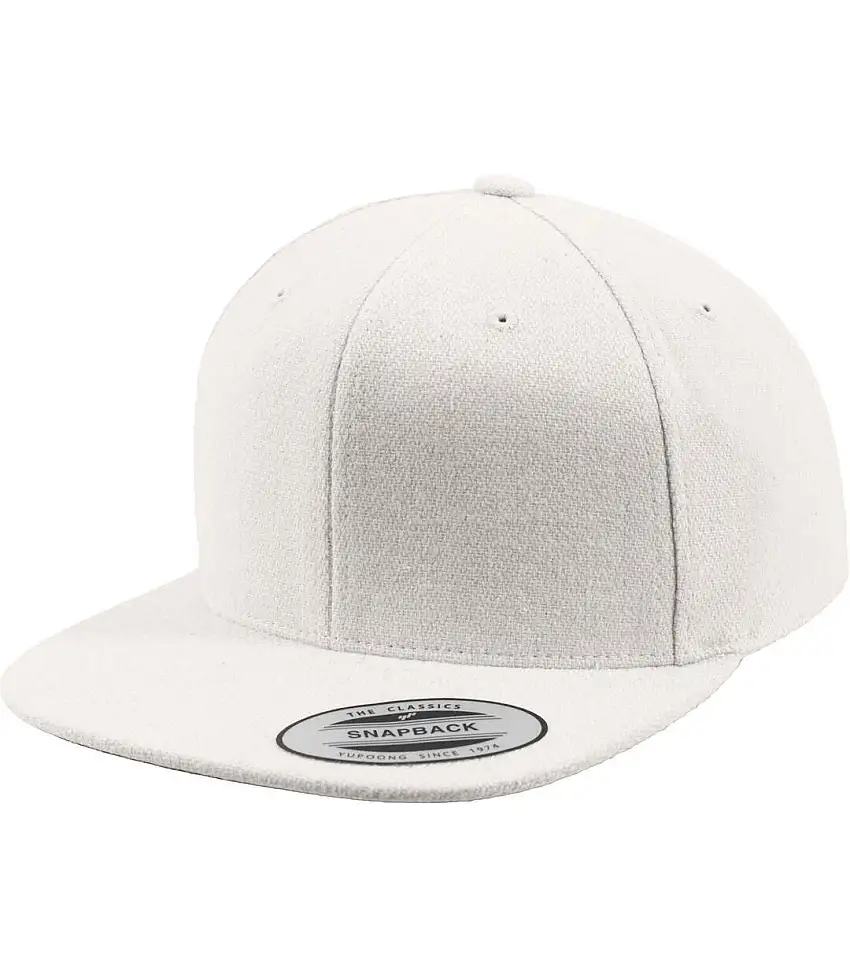 Flexfit By Melton Wool Snapback Cap White Yupoong