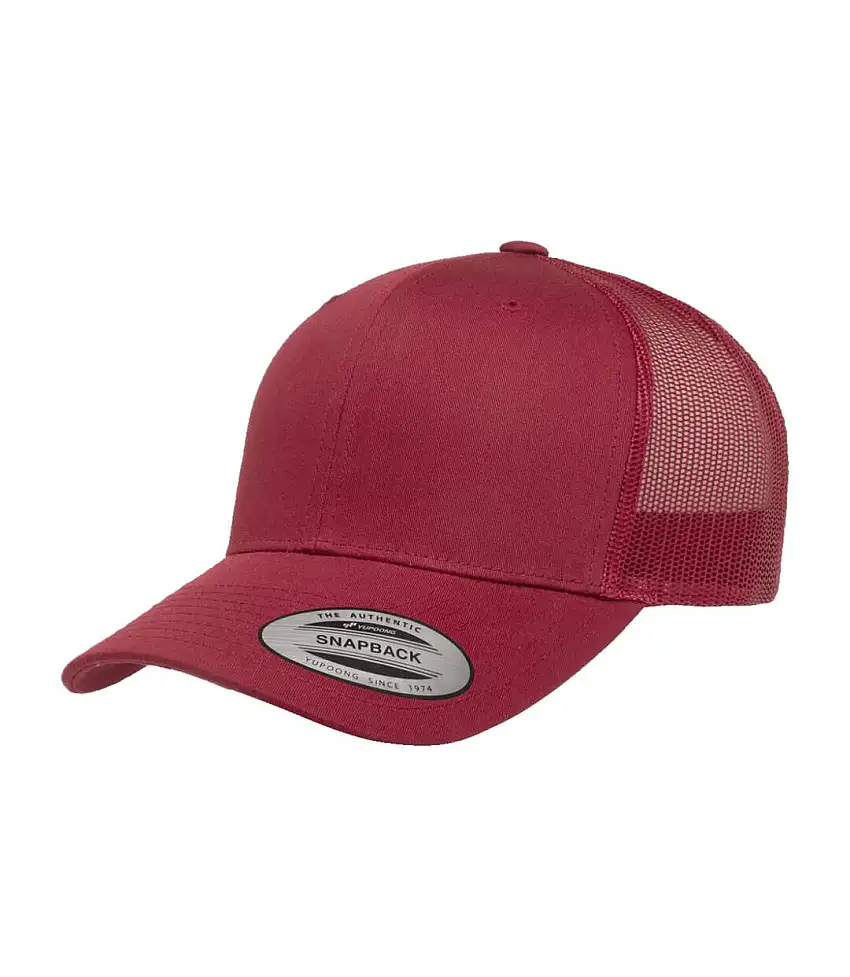 Flexfit Retro Snapback Trucker Cap Cranberry Yupoong