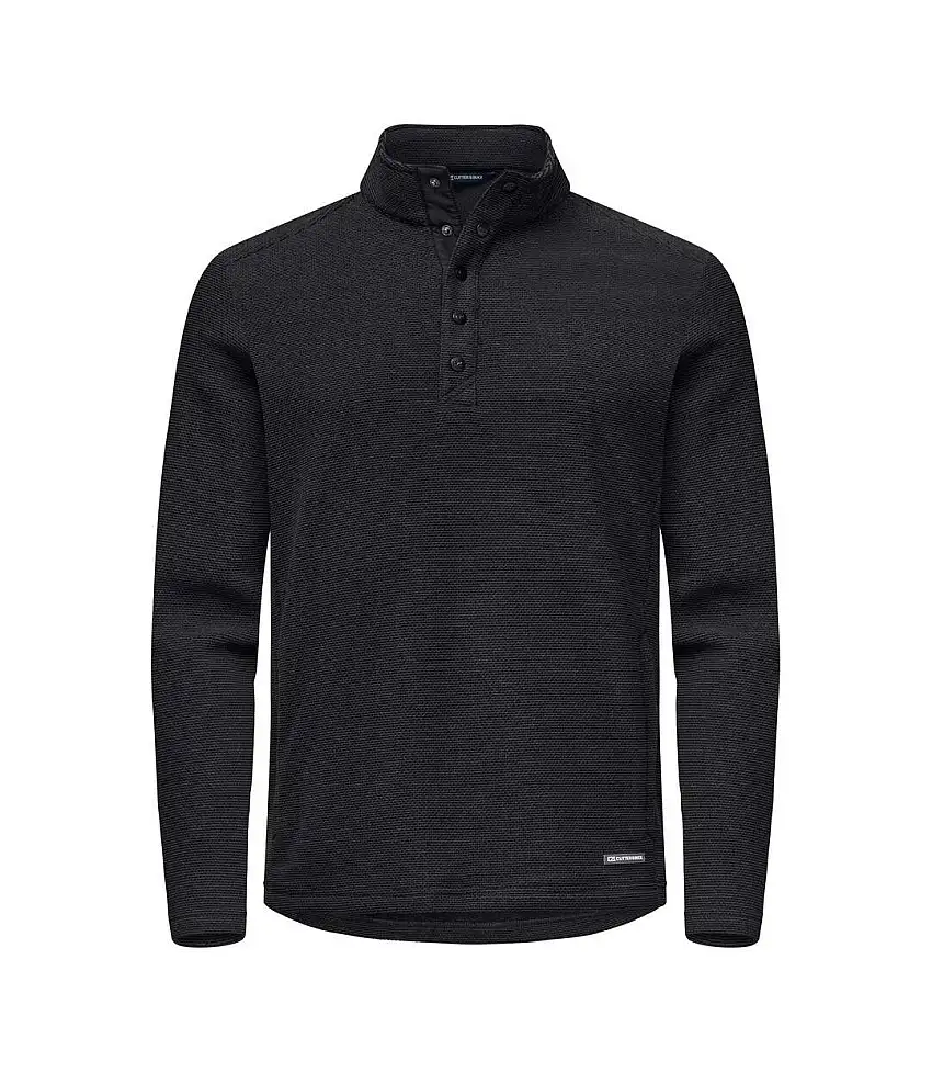 Mens Hunts Point Fleece Top Black Cutter & Buck