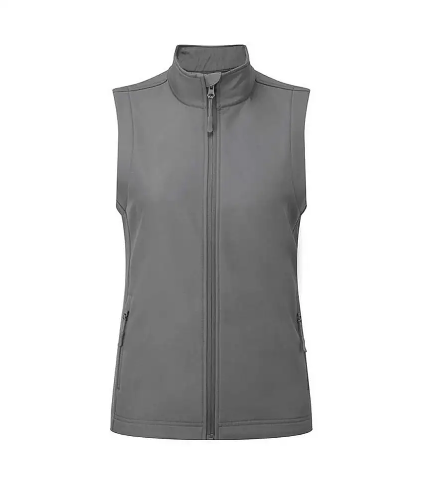Womens/ladies Windchecker Recycled Printable Gilet Dark Grey Premier