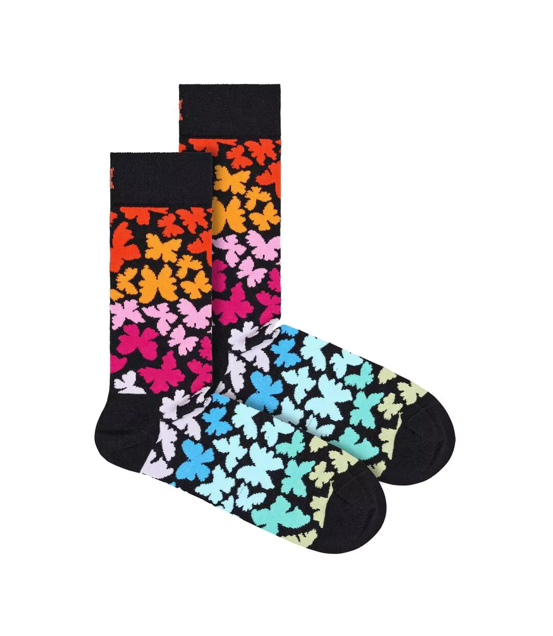 1 Pack Unisex Cotton Bright Colourful Butterfly Design Socks