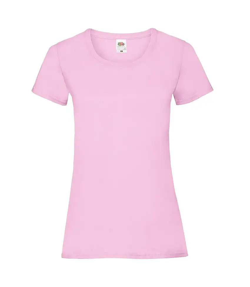 Womens/ladies Lady Fit T-shirt Light Pink Fruit Of The Loom