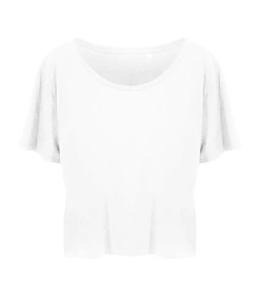 Womens/laides Daintree Ecoviscose Cropped T-shirt Arctic White Ecologie