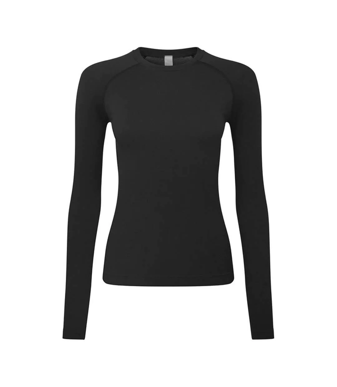 Womens/ladies Unstoppable Plain Base Layer Top Black Onna