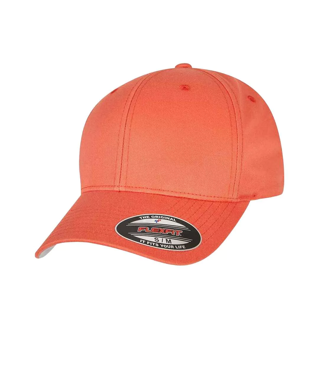 Mens Flexfit Fitted Baseball Cap Spicy Orange Yupoong