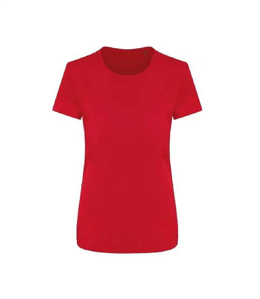 Womens/ladies Ambaro Recycled Sports T-shirt Fire Red Ecologie