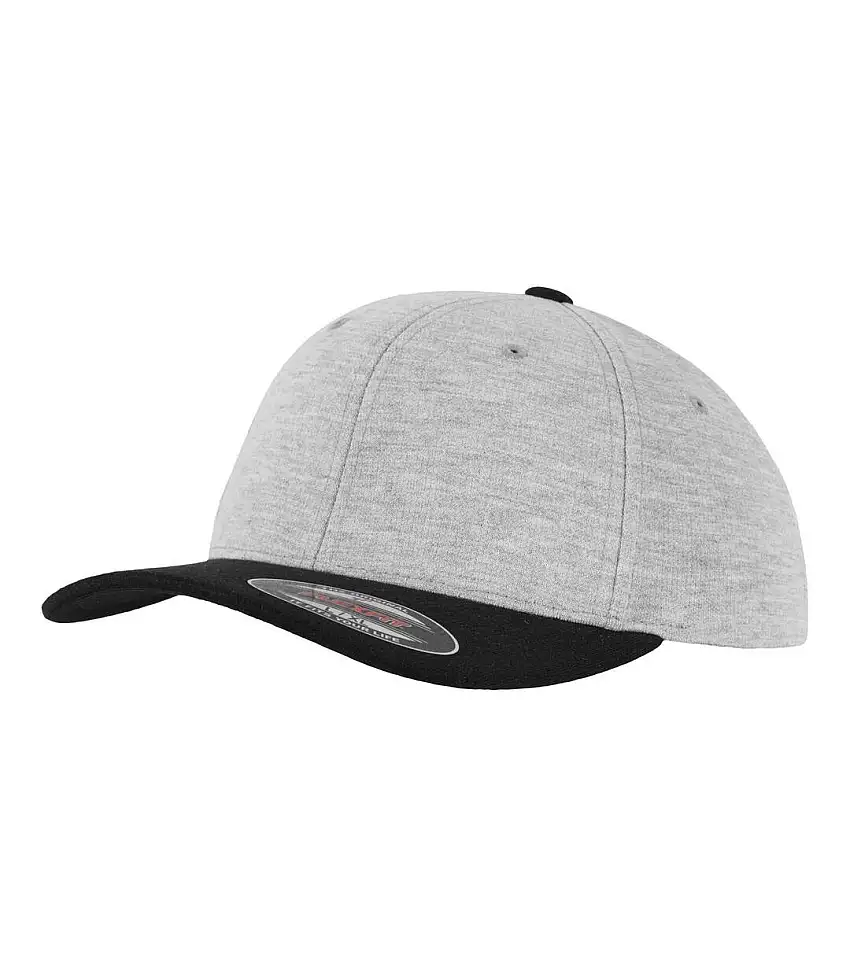 Flexfit By Double Jersey 2 Tone Cap Grey Black Yupoong