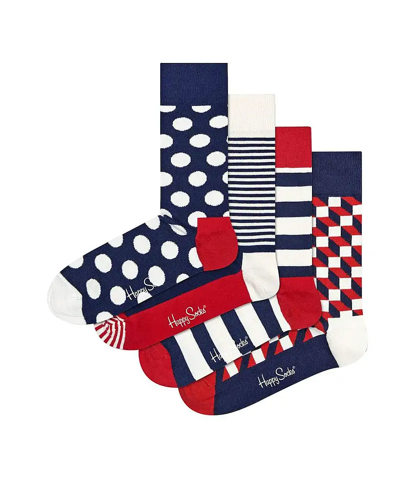 4 Pack Mens & Ladies Design Classic Socks Gift Set