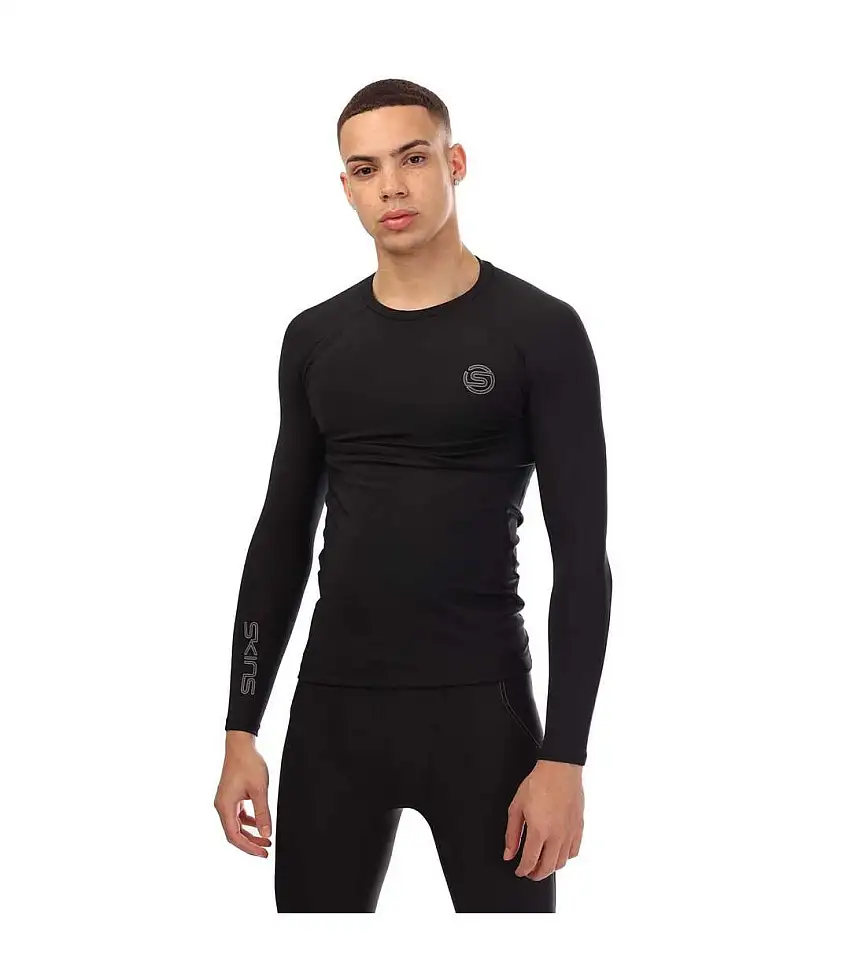 Mens Series-2 Long-sleeved Top Black Skins