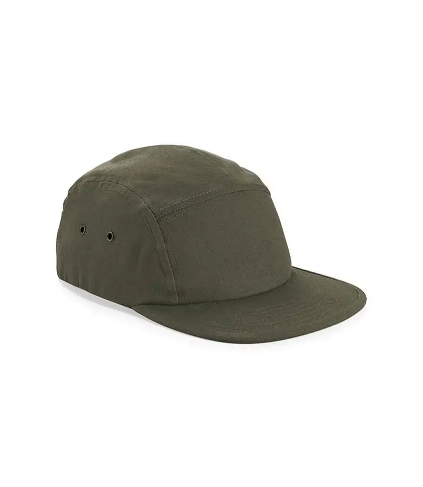 5 Panel Canvas Cap Olive Green Beechfield