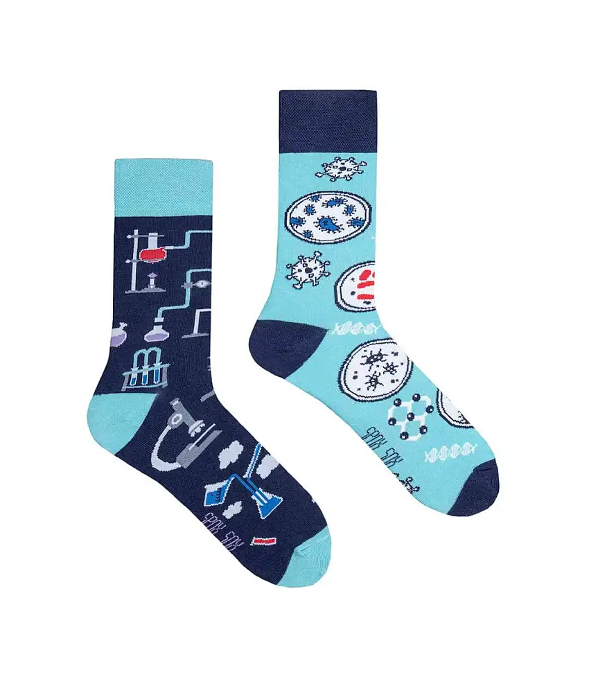1 Pack Unisex Mismatched Novelty Odd Socks - Laboratory