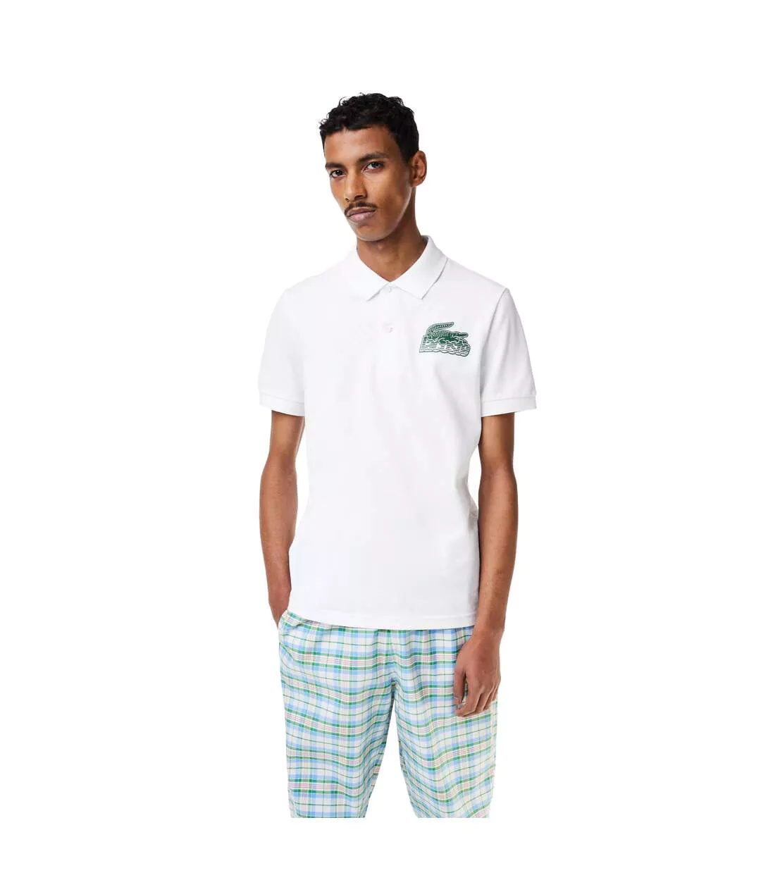 Mens Mini Pique Polo Shirt White Lacoste
