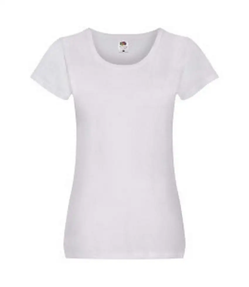 Womens/ladies T-shirt White Fruit Of The Loom