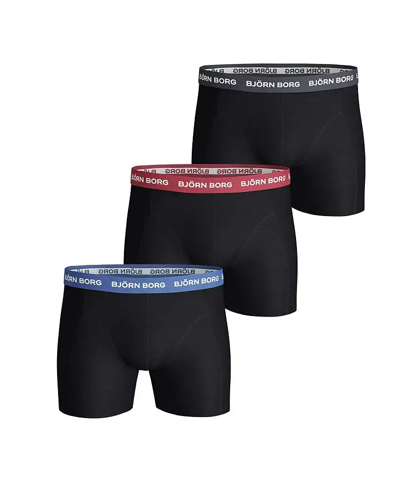 3 Pack Mens Designer Band Cotton Boxer Shorts