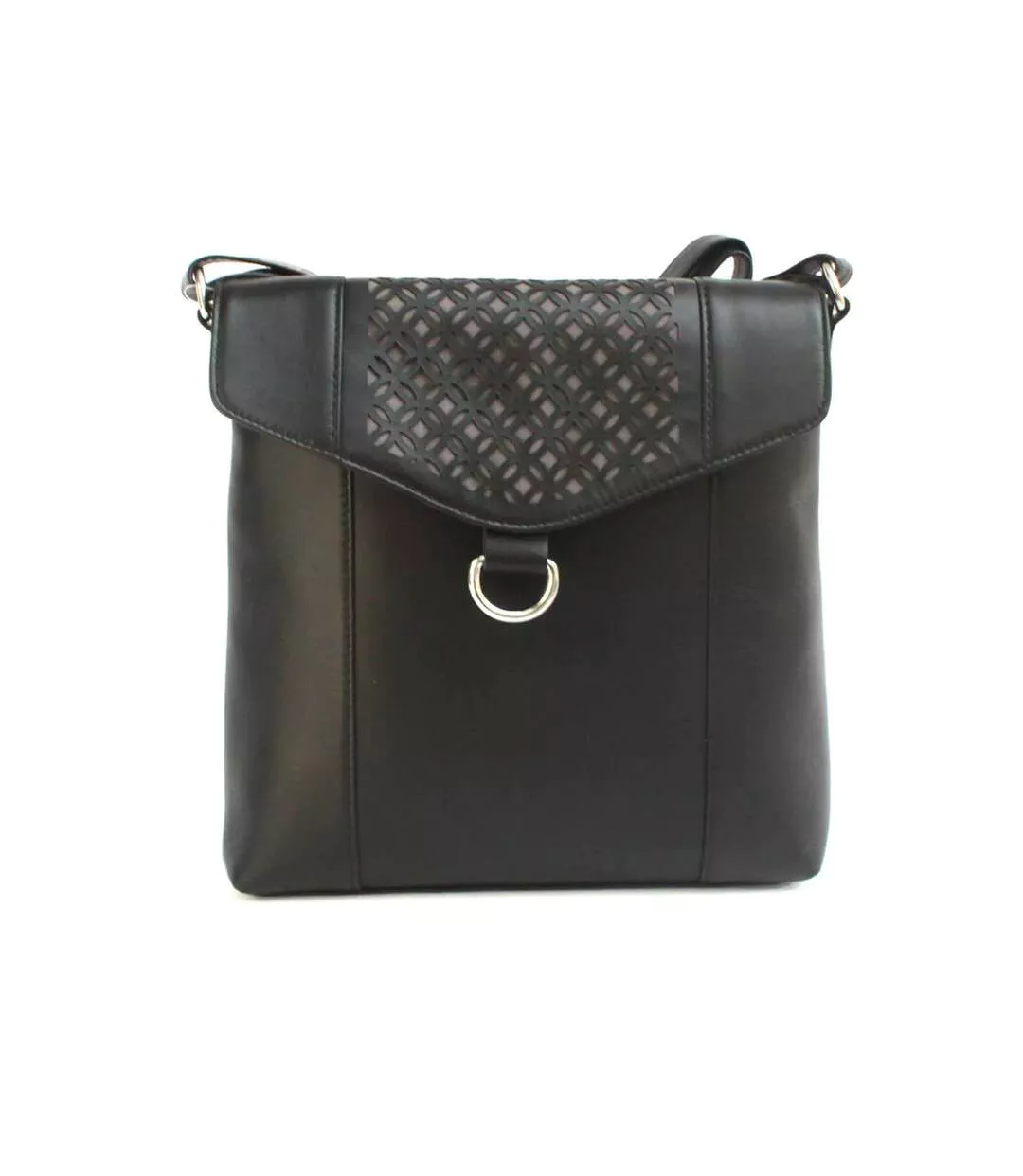 Womens/ladies Janie Leather Handbag One Size Black Eastern Counties Leather