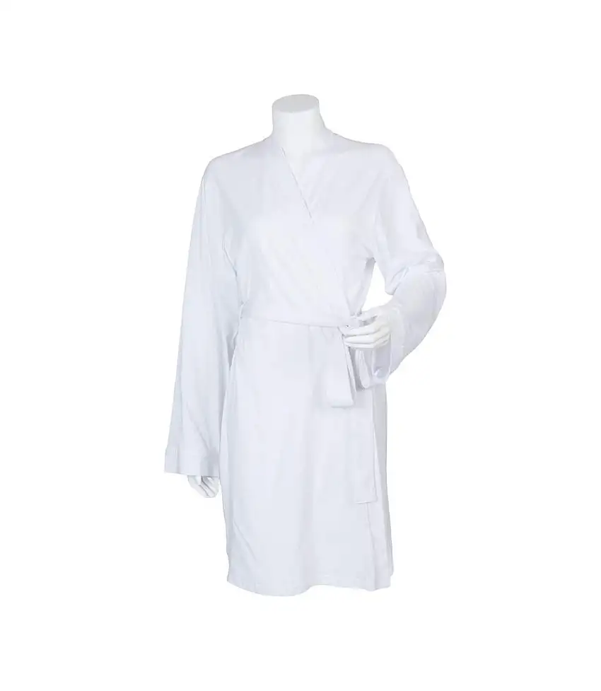 Womens/ladies Wrap Robe White Towel City