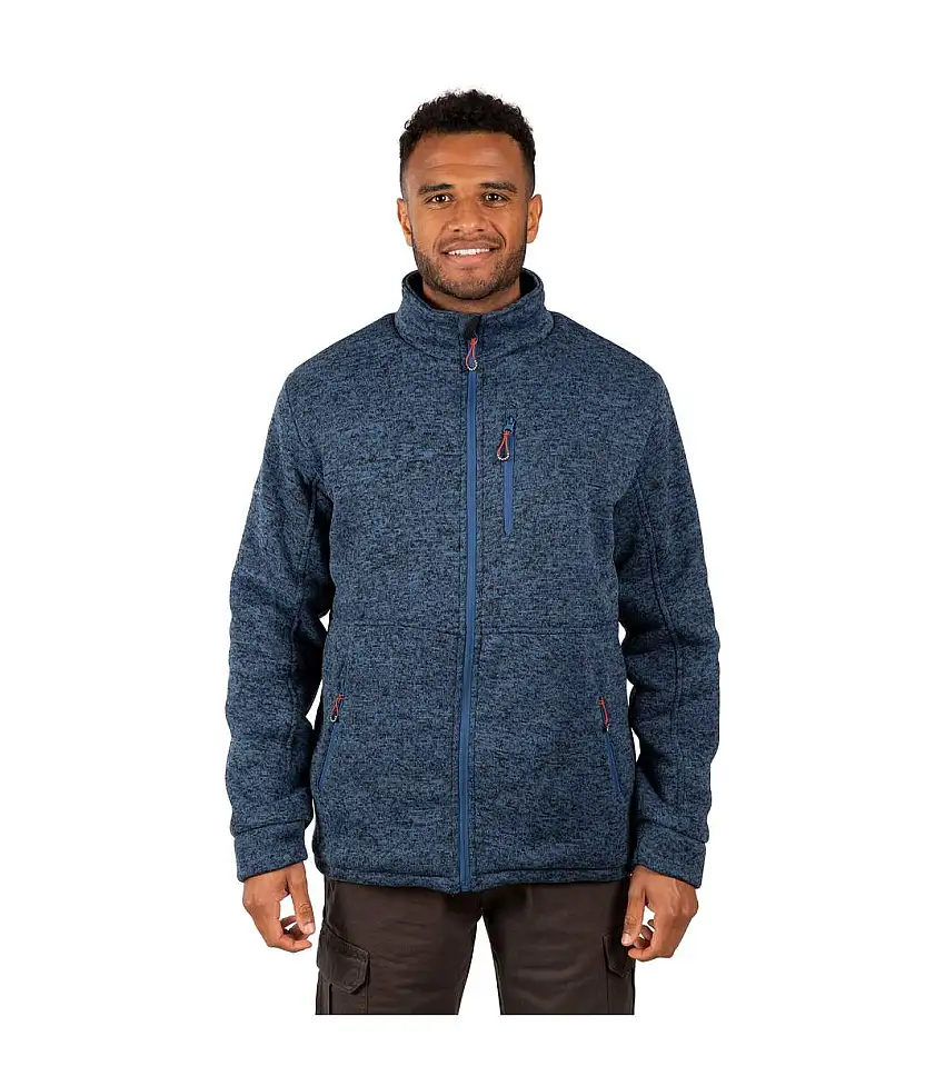 Mens Ampney Marl Fleece Jacket Smokey Blue Trespass