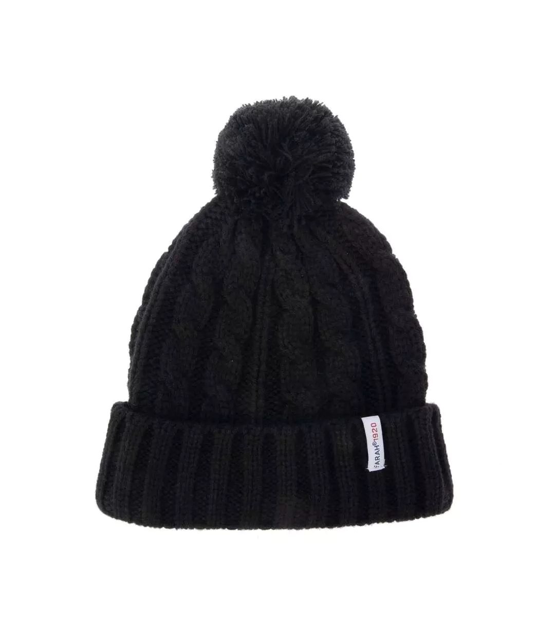 Mens Rirola Knitted Beanie Black Farah