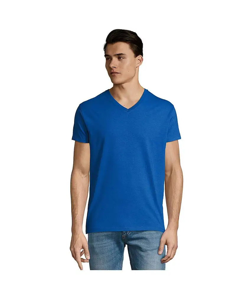Mens Imperial V Neck T-shirt Royal Blue SOLS
