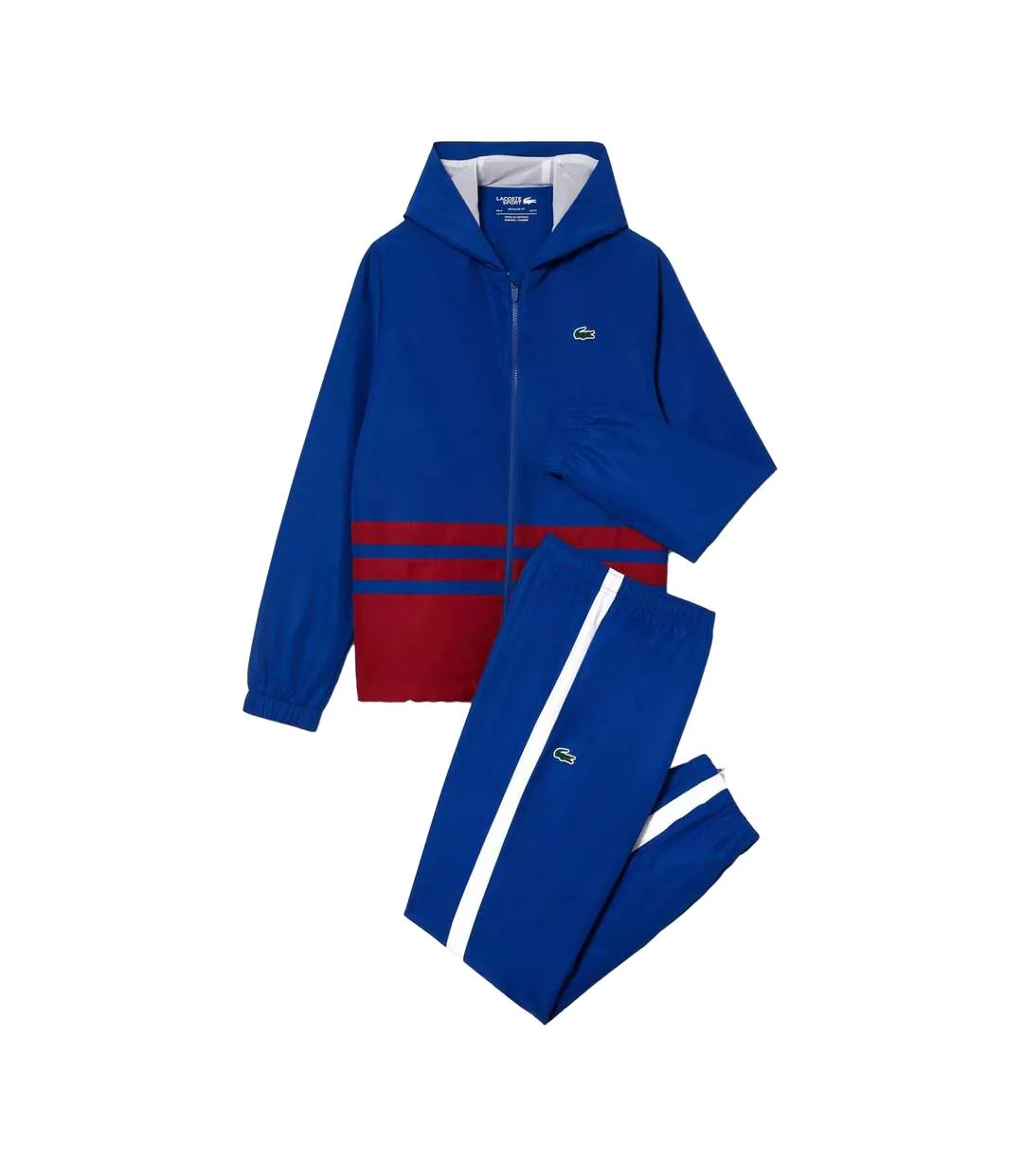 Mens Sportsuit Tennis Tracksuit Navy Blue Bordeaux White Lacoste