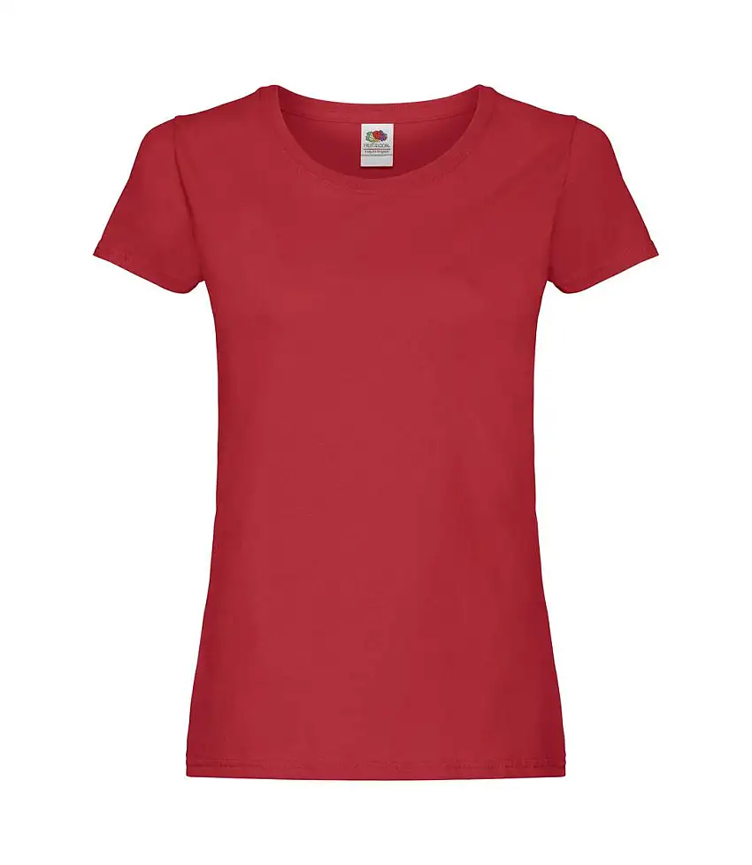 Womens/ladies T-shirt Red Fruit Of The Loom