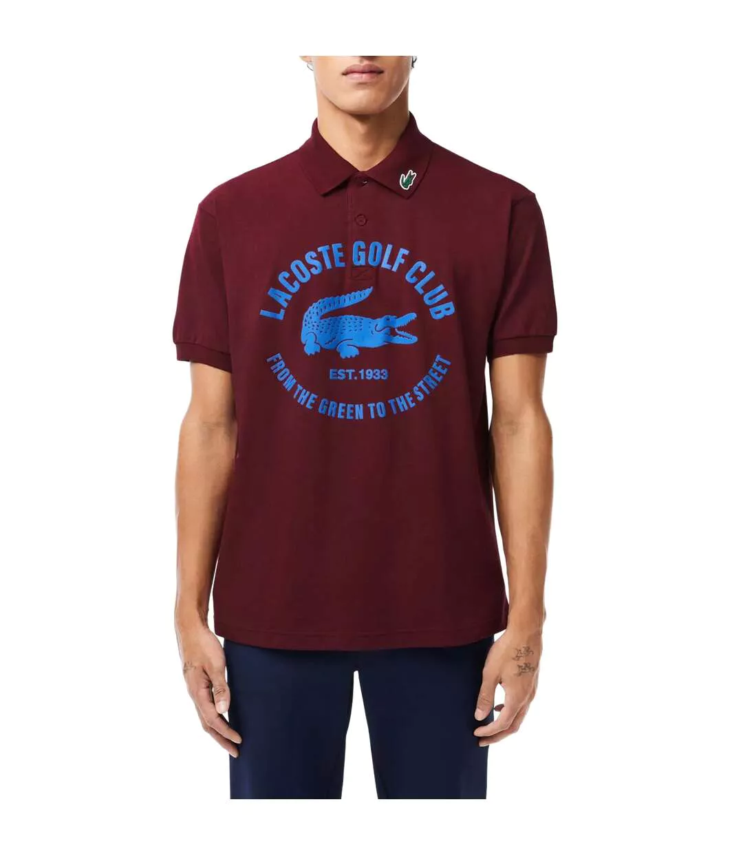 Mens Cotton Classic Golf Polo Shirt Red Lacoste
