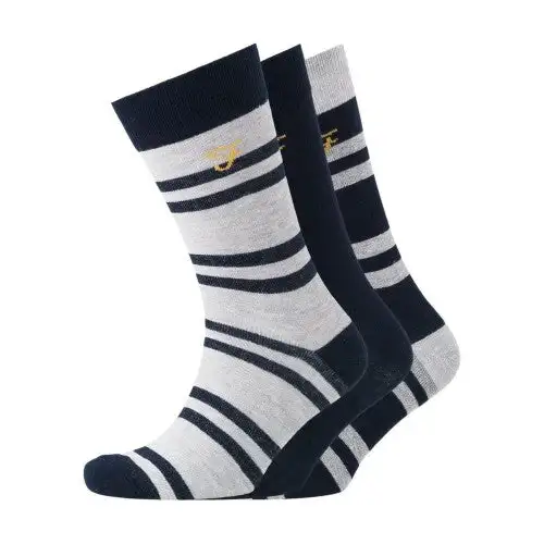 Farah Mens Falton Striped Socks (Pack of 3)