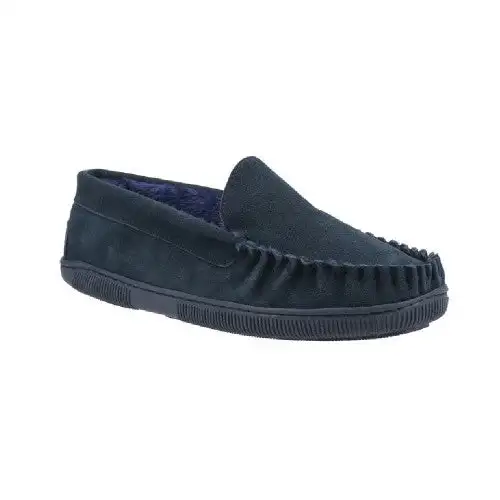 Cotswold Mens Tresham Leather Moccasin Slippers