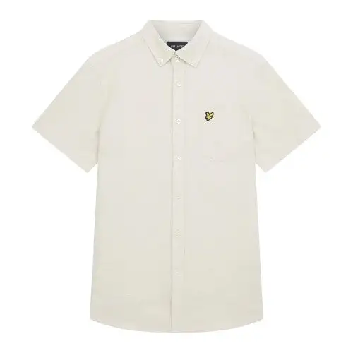 Lyle & Scott Mens Cotton Slub Short-Sleeved Shirt