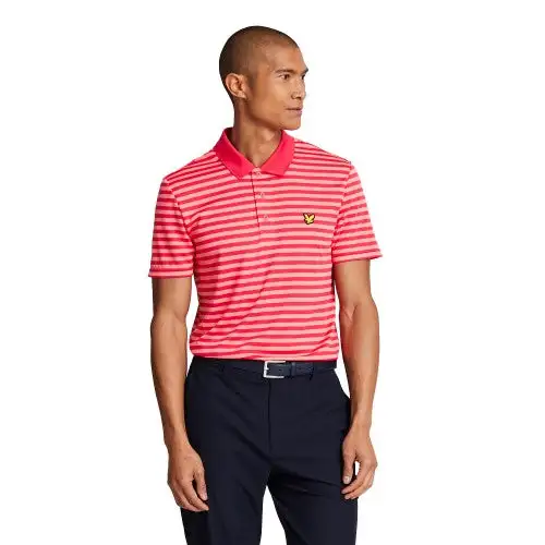 Lyle & Scott Mens Broad Stripe Golf Polo Shirt