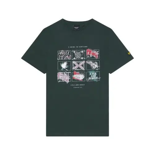 Lyle & Scott Mens A Guide To Scotland Graphic Print T-Shirt