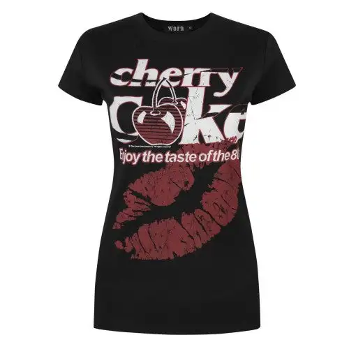 Worn Womens/Ladies Cherry Coke Taste Of The 80s T-Shirt