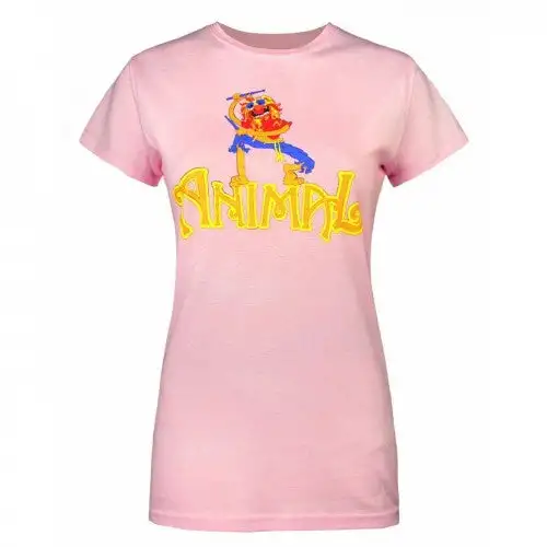 Worn Womens/Ladies Animal Drummer The Muppets T-Shirt