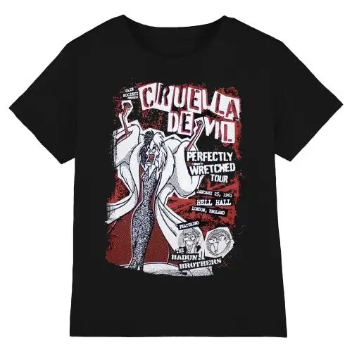 101 Dalmatians Unisex Adult Cruella Tour T-Shirt