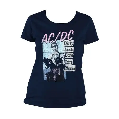 AC/DC Womens/Ladies Dirty Deeds Done Dirt Cheap Vintage T-Shirt