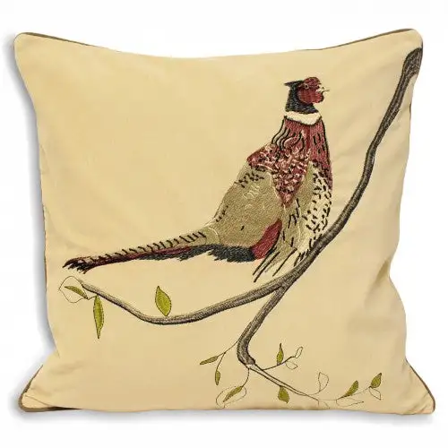 Riva Home Hunter Velvet Pheasant Cushion Cover