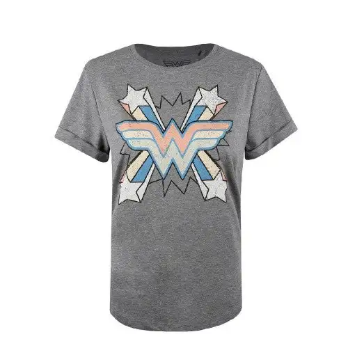 Wonder Woman Womens/Ladies Burst Heather T-Shirt