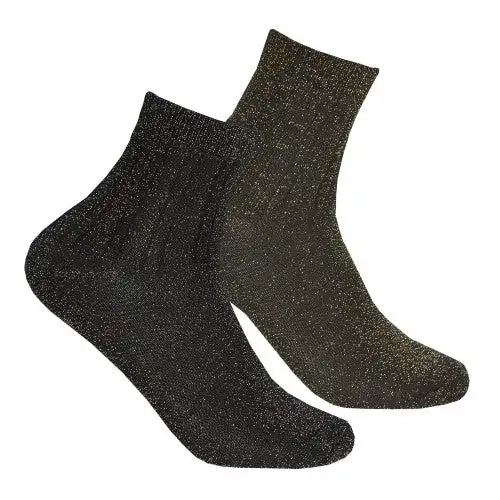 Forever Dreaming Womens/Ladies Glitter Socks (Pack Of 2)