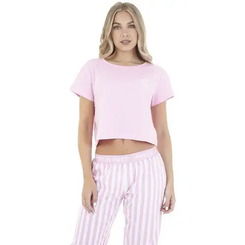 Brave Soul Womens/Ladies Invest In Rest Pyjama Set
